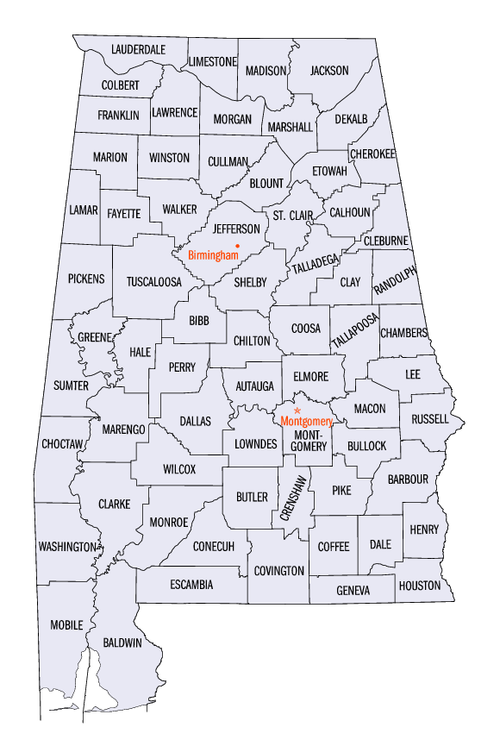 Counties of Alabama